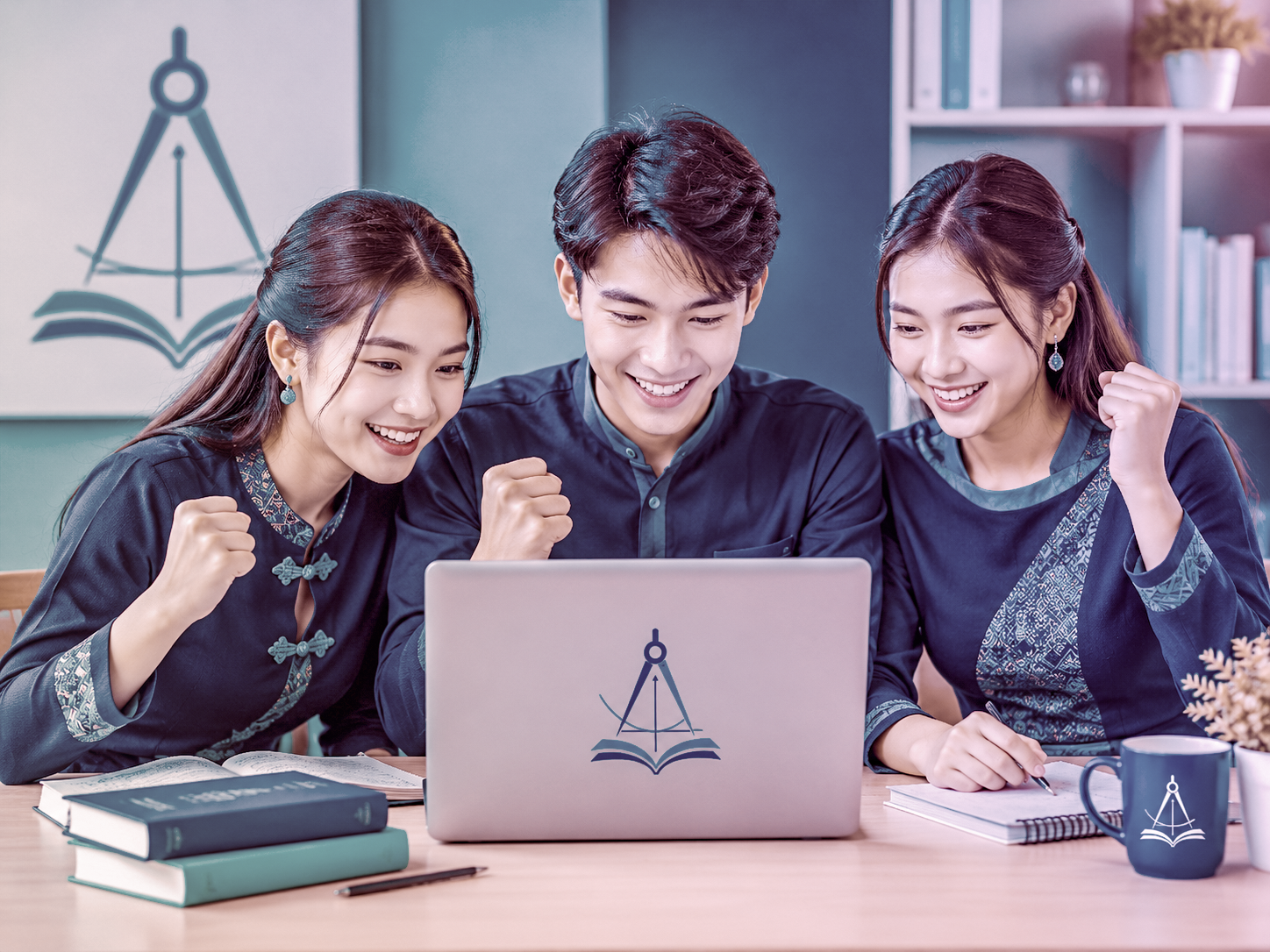Student studying mathematics online